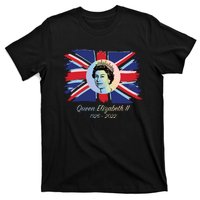 RIP Queen Elizabeth II Tribute UK Flag Colorful T-Shirt