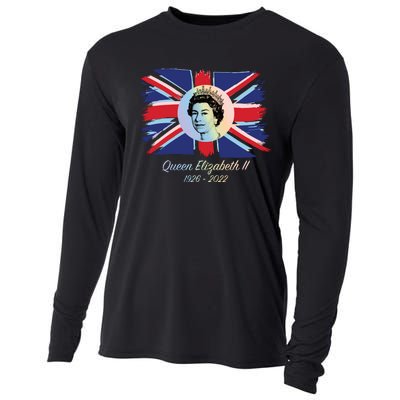 RIP Queen Elizabeth II Tribute UK Flag Colorful Cooling Performance Long Sleeve Crew