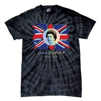 RIP Queen Elizabeth II Tribute UK Flag Colorful Tie-Dye T-Shirt