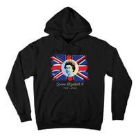 RIP Queen Elizabeth II Tribute UK Flag Colorful Tall Hoodie