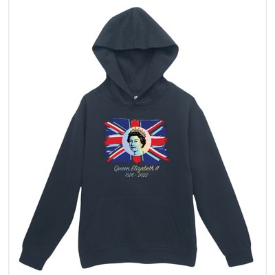 RIP Queen Elizabeth II Tribute UK Flag Colorful Urban Pullover Hoodie