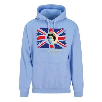 RIP Queen Elizabeth II Tribute UK Flag Colorful Unisex Surf Hoodie