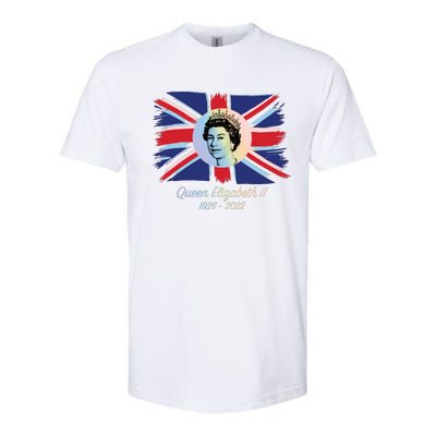 RIP Queen Elizabeth II Tribute UK Flag Colorful Softstyle® CVC T-Shirt