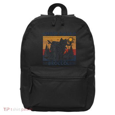 Retro Quest Funny Squad Broccoli Cute Cat Fantasy Bookish 16 in Basic Backpack
