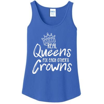 'Real Queens Fix Each Others Crowns' Cute Gift Ladies Essential Tank