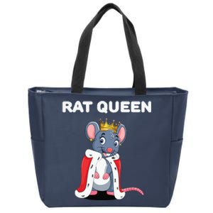 Rat Queen Girl Rat Women Rat Zip Tote Bag