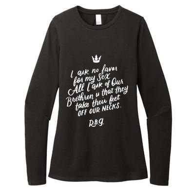 Rbg Quote I Ask No Favor For My Sex Feminist Gift Womens CVC Long Sleeve Shirt