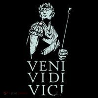 Roman Quotes Julius Caesar Figure Veni Vidi Vici Tall T-Shirt