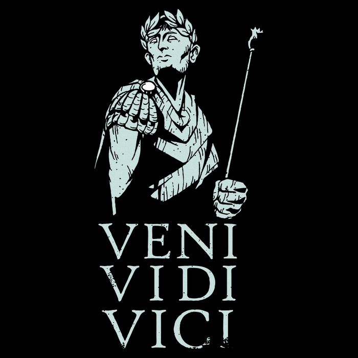 Roman Quotes Julius Caesar Figure Veni Vidi Vici Womens Tank Top