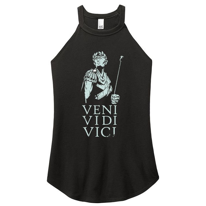 Roman Quotes Julius Caesar Figure Veni Vidi Vici Women's Perfect Tri Rocker Tank