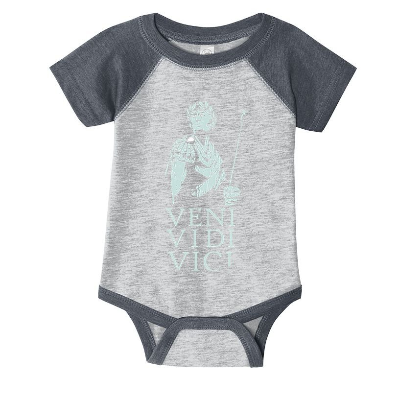 Roman Quotes Julius Caesar Figure Veni Vidi Vici Infant Baby Jersey Bodysuit