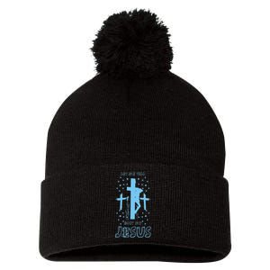 Religious Quote Let Me Tell You About My Jesus Christian Pom Pom 12in Knit Beanie