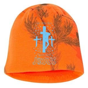 Religious Quote Let Me Tell You About My Jesus Christian Kati - Camo Knit Beanie