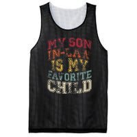 Retro Quotes My Son In Law Is My Favorite Child Mesh Reversible Basketball Jersey Tank