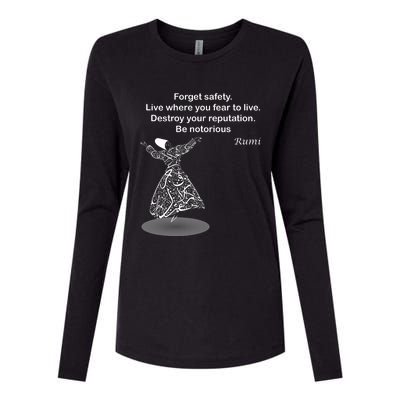 Rumi Quotes Poems Arts Womens Cotton Relaxed Long Sleeve T-Shirt