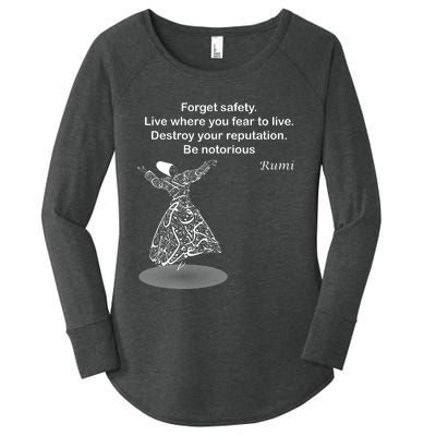 Rumi Quotes Poems Arts Women's Perfect Tri Tunic Long Sleeve Shirt