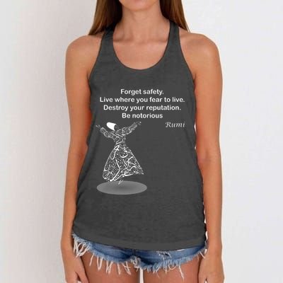 Rumi Quotes Poems Arts Women's Knotted Racerback Tank