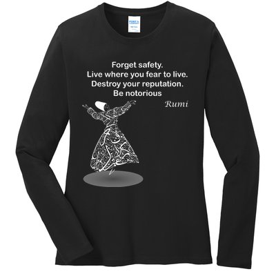 Rumi Quotes Poems Arts Ladies Long Sleeve Shirt