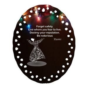 Rumi Quotes Poems Arts Ceramic Oval Ornament