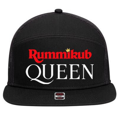 Rummikub Queen Player Fan 7 Panel Mesh Trucker Snapback Hat