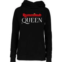 Rummikub Queen Player Fan Womens Funnel Neck Pullover Hood