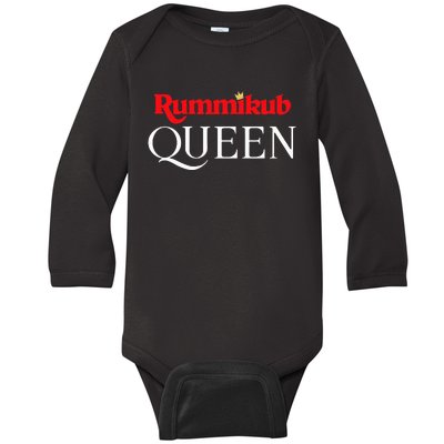 Rummikub Queen Player Fan Baby Long Sleeve Bodysuit