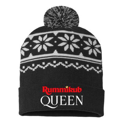 Rummikub Queen Player Fan USA-Made Snowflake Beanie