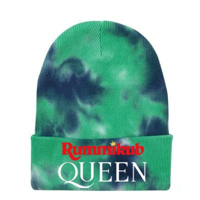 Rummikub Queen Player Fan Tie Dye 12in Knit Beanie