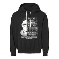 Rbg Quote Ruth Bader Ginsburg I Ask No Favor Garment-Dyed Fleece Hoodie