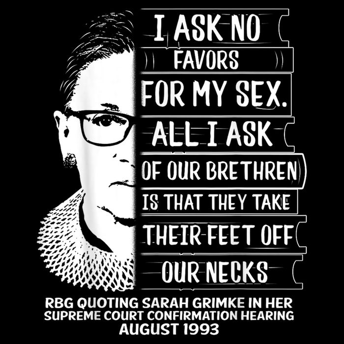 Rbg Quote Ruth Bader Ginsburg I Ask No Favor Performance Shirt