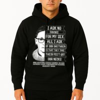 Rbg Quote Ruth Bader Ginsburg I Ask No Favor Hoodie