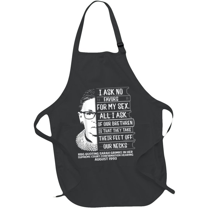 Rbg Quote Ruth Bader Ginsburg I Ask No Favor Apron