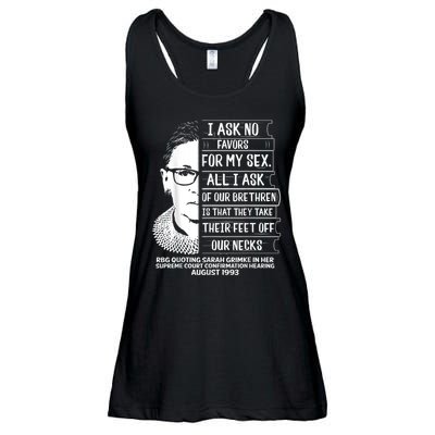 Rbg Quote Ruth Bader Ginsburg I Ask No Favor Ladies Essential Flowy Tank