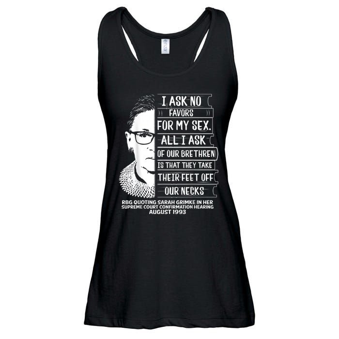 Rbg Quote Ruth Bader Ginsburg I Ask No Favor Ladies Essential Flowy Tank