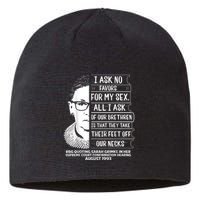 Rbg Quote Ruth Bader Ginsburg I Ask No Favor Sustainable Beanie