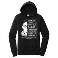 Rbg Quote Ruth Bader Ginsburg I Ask No Favor Women's Pullover Hoodie