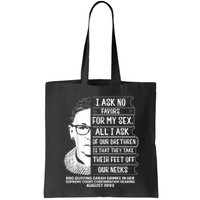 Rbg Quote Ruth Bader Ginsburg I Ask No Favor Bag