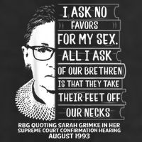 Rbg Quote Ruth Bader Ginsburg I Ask No Favor 25L Jumbo Tote