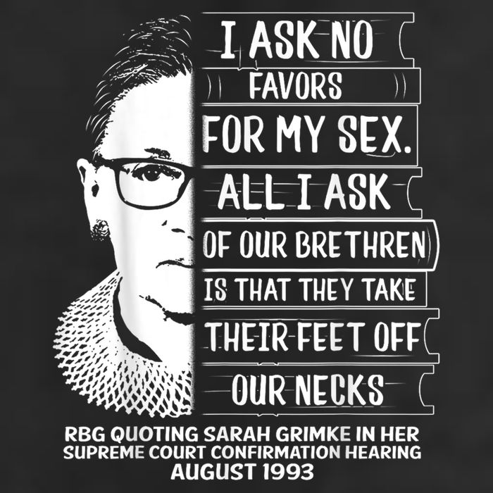Rbg Quote Ruth Bader Ginsburg I Ask No Favor 25L Jumbo Tote