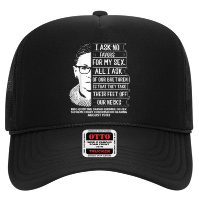 Rbg Quote Ruth Bader Ginsburg I Ask No Favor Trucker Hat