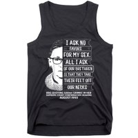 Rbg Quote Ruth Bader Ginsburg I Ask No Favor Tank Top