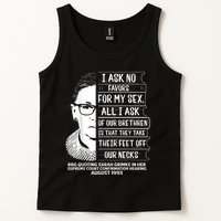 Rbg Quote Ruth Bader Ginsburg I Ask No Favor Tank Top