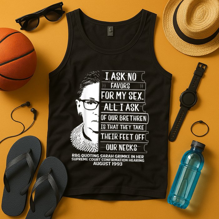 Rbg Quote Ruth Bader Ginsburg I Ask No Favor Tank Top