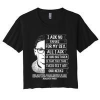 Rbg Quote Ruth Bader Ginsburg I Ask No Favor Crop Top