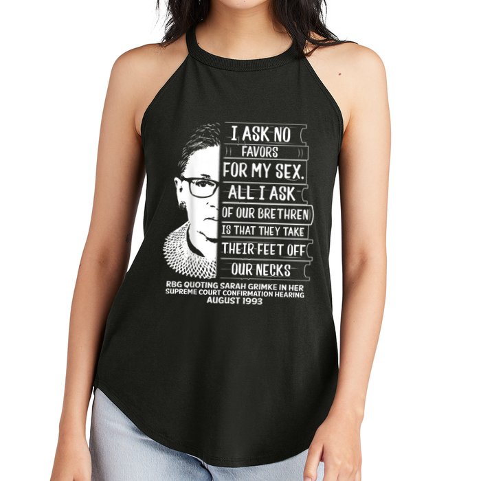 Rbg Quote Ruth Bader Ginsburg I Ask No Favor Women's Perfect Tri Rocker Tank