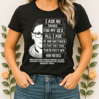 Rbg Quote Ruth Bader Ginsburg I Ask No Favor Womens T-Shirt