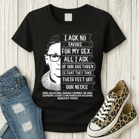 Rbg Quote Ruth Bader Ginsburg I Ask No Favor Womens T-Shirt