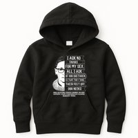 Rbg Quote Ruth Bader Ginsburg I Ask No Favor Kids Hoodie