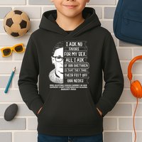 Rbg Quote Ruth Bader Ginsburg I Ask No Favor Kids Hoodie