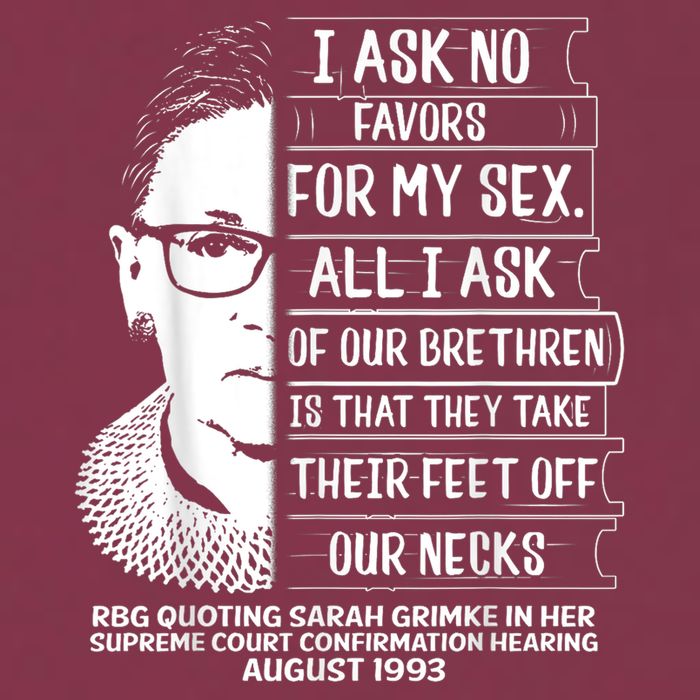 Rbg Quote Ruth Bader Ginsburg I Ask No Favor 16oz Travel Tumbler